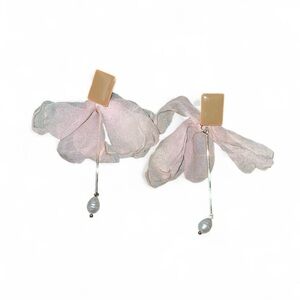 Pink Elegant Floral Drop Earrings